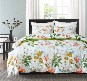 Juego de funda de edredón doble con estampado Floral, ropa de cama de algodón con estampado de flecha geométrica Reversible - Product Image 3