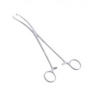 คีมคีบผ่าตัดแบบโค้งข้าง ยี่ห้อ Kelly Vulsellum รุ่น Forceps Manual ทำจากสแตนเลสสตีล ขนาด 9 1/4 นิ้ว  4x5 ฟัน ปลายกว้าง 7.7 มม. สำหรับนรีเวชวิทยา - Product Image 1