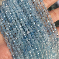 Perles de pierres précieuses naturelles rondes à micro-facettes de 4mm pour la fabrication de bijoux Perles de cristal de quartz rose citrine de 4mm