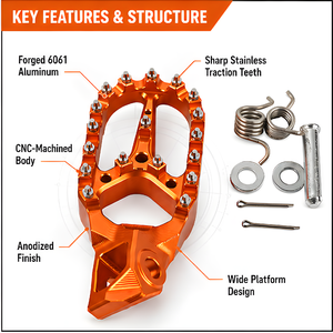 Repose-pieds forgés S2R pour <span class=keywords><strong>KTM</strong></span> 2024-2025 <span class=keywords><strong>EXC</strong></span> 300 <span class=keywords><strong>EXC</strong></span> 250 EXCF <span class=keywords><strong>350</strong></span> <span class=keywords><strong>EXC</strong></span> 450 XCW 300 SX 125 SXF 250 SXF 450 2023-2025 - Product Image 3