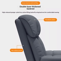 Chaise de bureau à domicile en tissu avec structure métallique, confortable pour une longue assise, anti-fatigue, inclinable, fauteuil paresseux pivotant avec dossier réglable