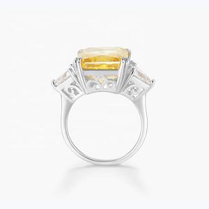 <span class=keywords><strong>Bague</strong></span> de Cocktail en argent Sterling <span class=keywords><strong>2023</strong></span> pour femme, bijoux en argent Sterling 925, diamant de <span class=keywords><strong>canari</strong></span>, zircon cubique, nouvelle collection - Product Image 2