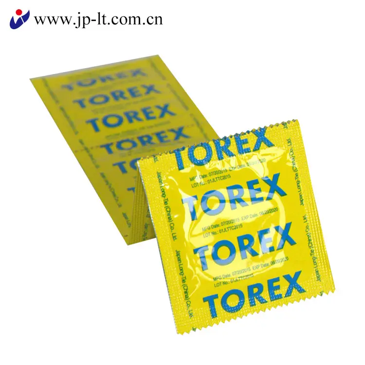 Condón de goma de látex masculino OEM con diseño de paquete de marca con logotipo personalizado para protección sexual segura para adultos