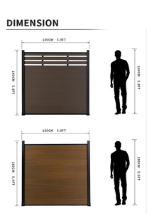 Bộ sưu tập mới co-đùn Gỗ nhựa composite WPC hàng rào Bảng điều khiển hàng rào vườn ngoài trời - Product Image 4