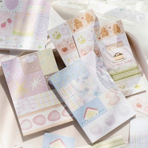 Bloc de Notas Adhesivas Desprendibles de Cuero Vacuno Blanco Crepúsculo; Envío Directo Disponible; Notas Estilo Patchwork Inspiradas en el Jardín y con Toque Nostálgico - Product Image 3