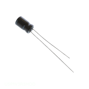 Condensateur original CAP ALUM 3.3UF 20% 35V RADIAL TH Through Hole USP1V3R3MDD 3.3 uF - Product Image 1