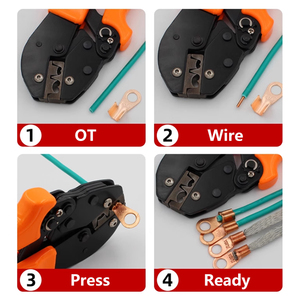 OT Type 5A-1000A หุ้มฉนวน/เปลือยเปลือยเปิดจมูกบริสุทธิ์/สีม่วง/แดงทองแดงสำหรับสายซิลิโคนที่มีตาไก่ - Product Image 3