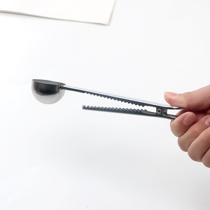 Cuchara medidora/cuchara medidora de cobre dorado de acero inoxidable moderna para café y té con Clip para bolsa Material de Metal plateado - Product Image 5