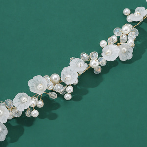 Diadème de <span class=keywords><strong>mariée</strong></span> Jingying, fleurs en cristal, accessoires pour <span class=keywords><strong>cheveux</strong></span>, style coréen, bande courte 2020, super féerique, magnifique robe de <span class=keywords><strong>mariée</strong></span> - Product Image 4