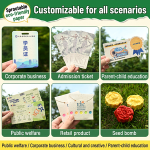 Boletos de Papel Sembrable Ecológicos con Logotipo Personalizado, Hechos a Mano, Impresos, Reciclables, para Conciertos, Festivales, Música, OEM, ODM, de Fábrica - Product Image 5
