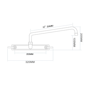 Grifo Dispensador de Agua Caliente Comercial de Montaje en Pared, Cuerpo de Latón con Acabado Cromado - Product Image 2