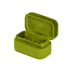 Caja de Joyería de Terciopelo Beige Personalizada al por Mayor, Embalaje de Regalo Portátil para el Día de San Valentín para Anillos, Estilo Moderno con Logotipo - Product Image 5