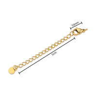 Chaînes d'extension en acier inoxydable plaqué or 18 carats avec fermoirs mousquetons pour la fabrication de bijoux DIY – Vente en gros
