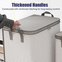 Sac de rangement pliable en tissu grande capacité 80L pour l'organisation de la chambre à coucher, vêtements, couvertures, draps