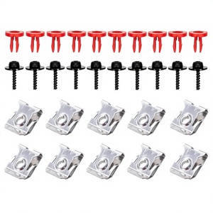 Kit de clips de protection anti-éclaboussures pour moteur Ford Jiechuang Auto Parts, vis autotaraudeuses Torx T30, fixations en plastique et acier W702413 S307 - Product Image 2