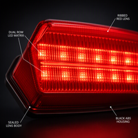Feu arrière LED pour moto 70-4, feu stop universel, lentille rouge, remplacement pour moto tout-terrain et scooter