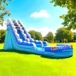 Tobogán Inflable Comercial para Diversión Veraniega en Parques Inflables y Casas <span class=keywords><strong>de</strong></span> Brinco, Toboganes Inflables <span class=keywords><strong>con</strong></span> <span class=keywords><strong>Piscina</strong></span> <span class=keywords><strong>de</strong></span> Agua - Product Image 2