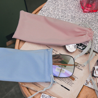 Pochette à lunettes personnalisable, tendance, rectangulaire, en microfibre douce, avec cordon de serrage, colorée