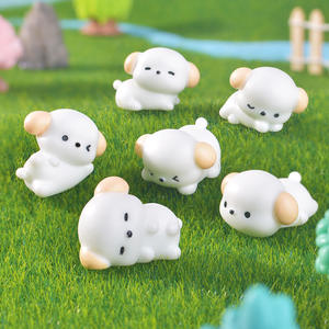 Produk baru lintas batas lanskap mikro anjing putih kecil kreatif aksesori Diy rumah boneka lansekap ornamen mobil - Product Image 1