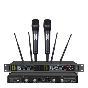 P830BJ TURE DIVERSITY 640-690MHz <span class=keywords><strong>Pro</strong></span> Haut-parleur portable en métal doré sans fil Meilleur microphone sans fil - Product Image 5