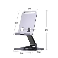 Support de téléphone rotatif Portable à 360 degrés et support de tablette support de téléphone portable pliable à Angle réglable pour une utilisation au bureau
