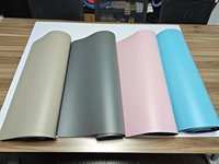 Tapis de yoga ovale en caoutchouc écologique vegan en PU uni de couleur nude sur mesure