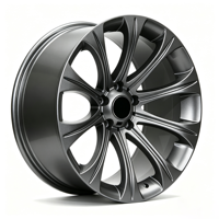 Jantes en alliage forgées à rayons multiples 5x120 17/18 pouces noires pour BMW M5 M6 E46 E60