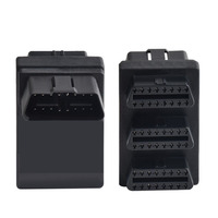 Adaptador MINI OBD2 de 16 Pines, Conector Macho con Apertura Superior a 3 Conectores Hembra, OBD 1 a 3