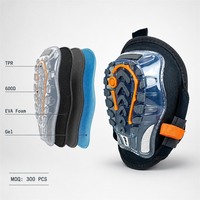 Genouillères professionnelles OEM en PVC épais + gel + mousse EVA, respirantes, antidérapantes, avec fermeture auto-agrippante, unisexes, pour la sécurité sportive, flexibles