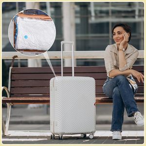 Sacs d'emballage personnalisés réutilisables pour aspirateur, sacs compressibles sous vide pour vêtements - Product Image 2