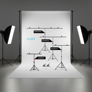Support de fond de scène en forme de T en alliage d'aluminium pour vidéo et système de support Chroma Key, disponible en 50x68cm, 83x200cm, 150x200cm, 200x200cm - Product Image 2