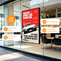 Pantalla LCD Inteligente Semi Exterior de 3000nits de Alto Brillo para Publicidad en Ventanas con Atenuación Automática y Software CMS Remoto