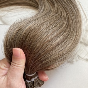 ต่อผมจากรัสเซีย # ผมต่อแบบเคราตินชนิดปลายแบนมองไม่เห็น 4 เส้น รุ่น M4/22 แบบ Pre-Bonded ผสมผมแท้สี 4/22  จัดเรียงเกล็ดผม - Product Image 1