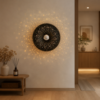 Lampe tactile de projection ciel étoilé Donut, 3 couleurs, intensité variable en continu, veilleuse LED rechargeable Type-C, lampe de bureau/murale moderne