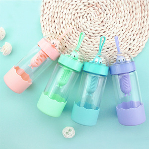 Bouteille d'eau <span class=keywords><strong>en</strong></span> <span class=keywords><strong>verre</strong></span> pour enfants, pot d'extérieur mignon <span class=keywords><strong>en</strong></span> forme de petit lapin, avec logo personnalisé, vente <span class=keywords><strong>en</strong></span> gros, - Product Image 2