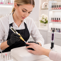 Vantrend Beauty Stylo perceuse à ongles électrique portable rechargeable avec écran LED pour le retrait de gel acrylique