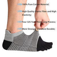 Chaussettes cinq doigts respirantes, légères et à séchage rapide pour hommes, idéales pour le sport en extérieur et la course à pied, avec évacuation de l'humidité, personnalisables, vente en gros