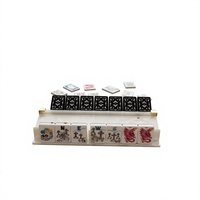 Jeu de tuiles de mahjong américaines en acrylique, 160 pièces, Miss Catalina Beige, 4 couches, luxe personnalisé pour la maison, casino, jeu de table