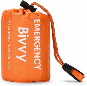 Sac de couchage d'urgence léger et thermique pour le camping en plein air avec cordon de serrage, sac de couchage de survie en gros - Product Image 1