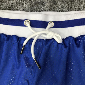 Pantalones cortos deportivos personalizados sublimación pantalones cortos de baloncesto de malla azul liso en blanco - Product Image 6
