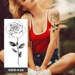 Di piccole dimensioni rosa fiori e <span class=keywords><strong>farfalla</strong></span> tatuaggi temporanei 3D Design Body Art Factory fornito per piccole aree - Product Image 3