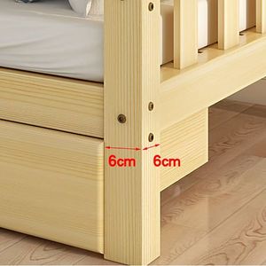 Letto a Castello Multifunzionale in Legno di Pino Massiccio Stile Nordico con Scala e Ringhiera di Sicurezza per Camera da Letto dei Bambini - Product Image 3