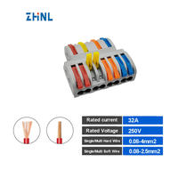 Connecteurs de câblage rapide SPL-84 en nylon 32A 250V, 4 entrées/8 sorties, mâle/femelle, sans vis, pour raccordement rapide des fils électriques