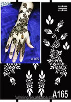 2024 pochoir de tatouage au henné temporaire personnalisé pour dessin de fleurs faisant pochoir tatouage au henné pochoir pochoirs au henné Fullhand autocollant