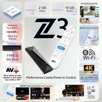 Zoku Z3 TV Stick Allwinner H313 2GB RAM 16GB ROM Android14 WiFi6 TV Dongle 4K Decoding Stick Terbaik dengan Remote Suara Garansi 1 Tahun