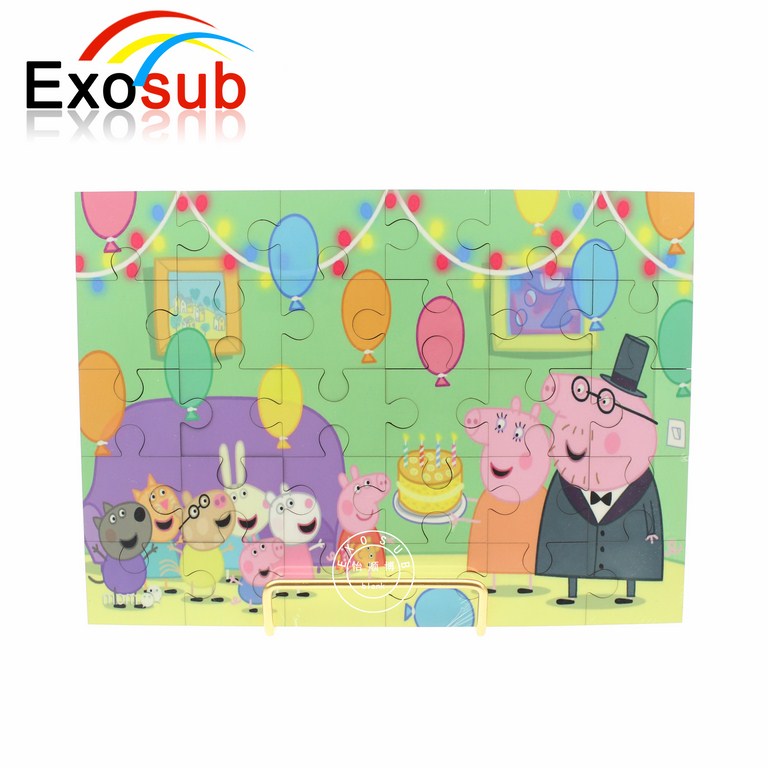 Деревянная фоторамка-пазл для детей 17x25 см, обучающая игрушка