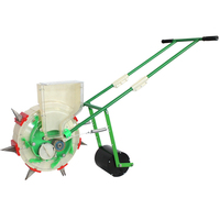 Semoir manuel à pousser pour maïs avec applicateur d'engrais, espacement des semences réglable, machine de plantation agricole