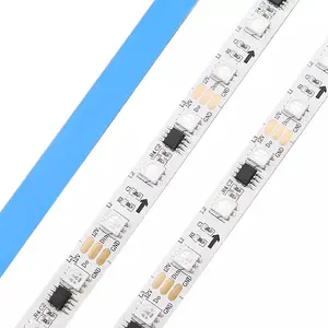 Akıllı DMX512 LED piksel şerit ışık SMD 5050 DC 12V 24V 60LEDs RGB IC tam renkli dijital esnek adresli şerit LED ışık