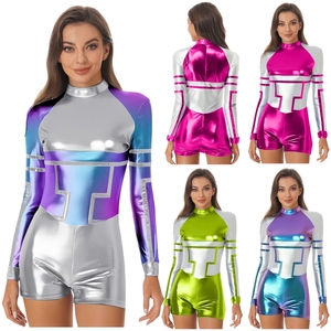 Traje de cosplay de robot alienígena metálico para mujer, ideal para fiestas rave, festivales de baile, fiestas temáticas espaciales y eventos de cosplay. - Product Image 1