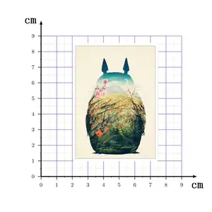 Zy0146c 25/chiếc miếng dán Totoro Anime Nhật Bản miếng dán chống nước cốp xe ô tô Xe máy điện